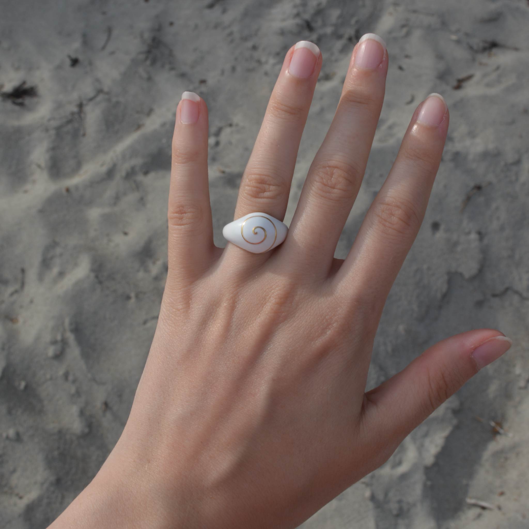 Spiral Seashell Dome Ring