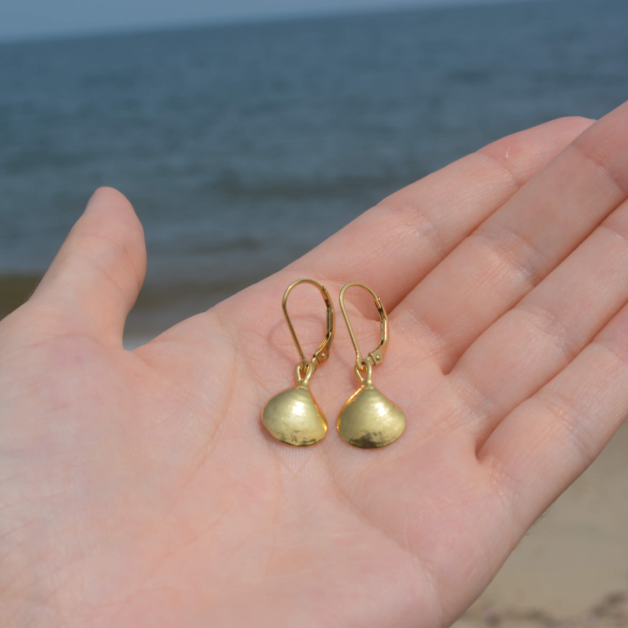 Mini Clam Earring 14k Gold Plated