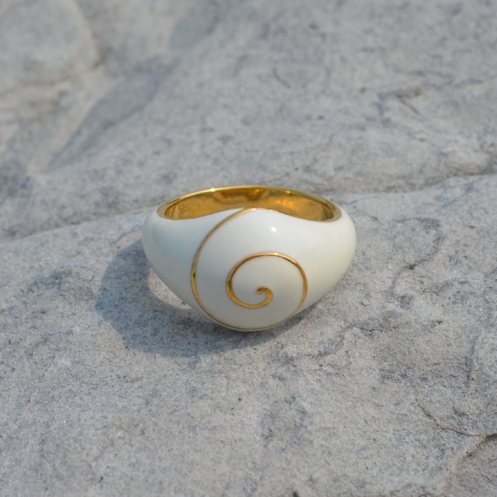Spiral Seashell Dome Ring