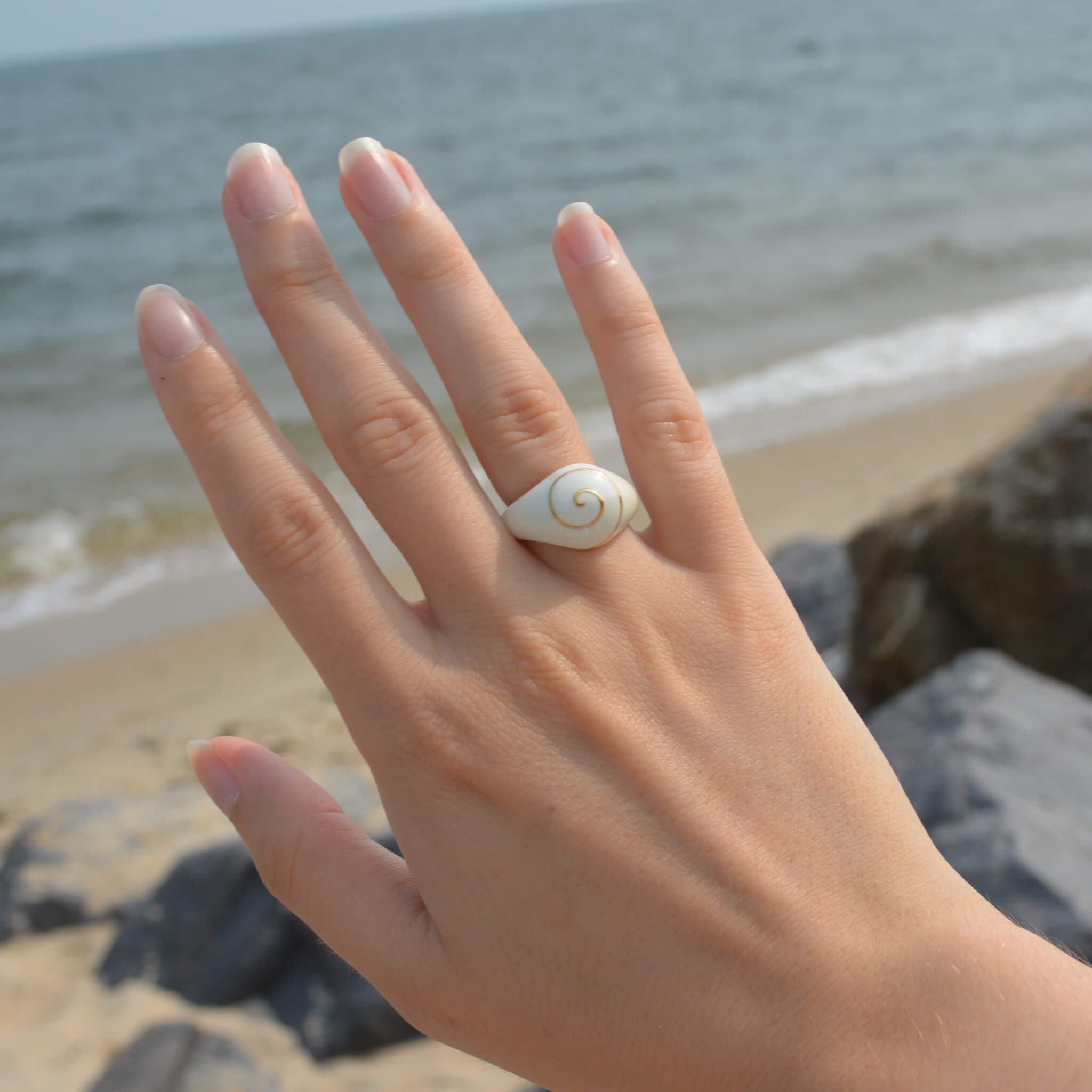 Spiral Seashell Dome Ring