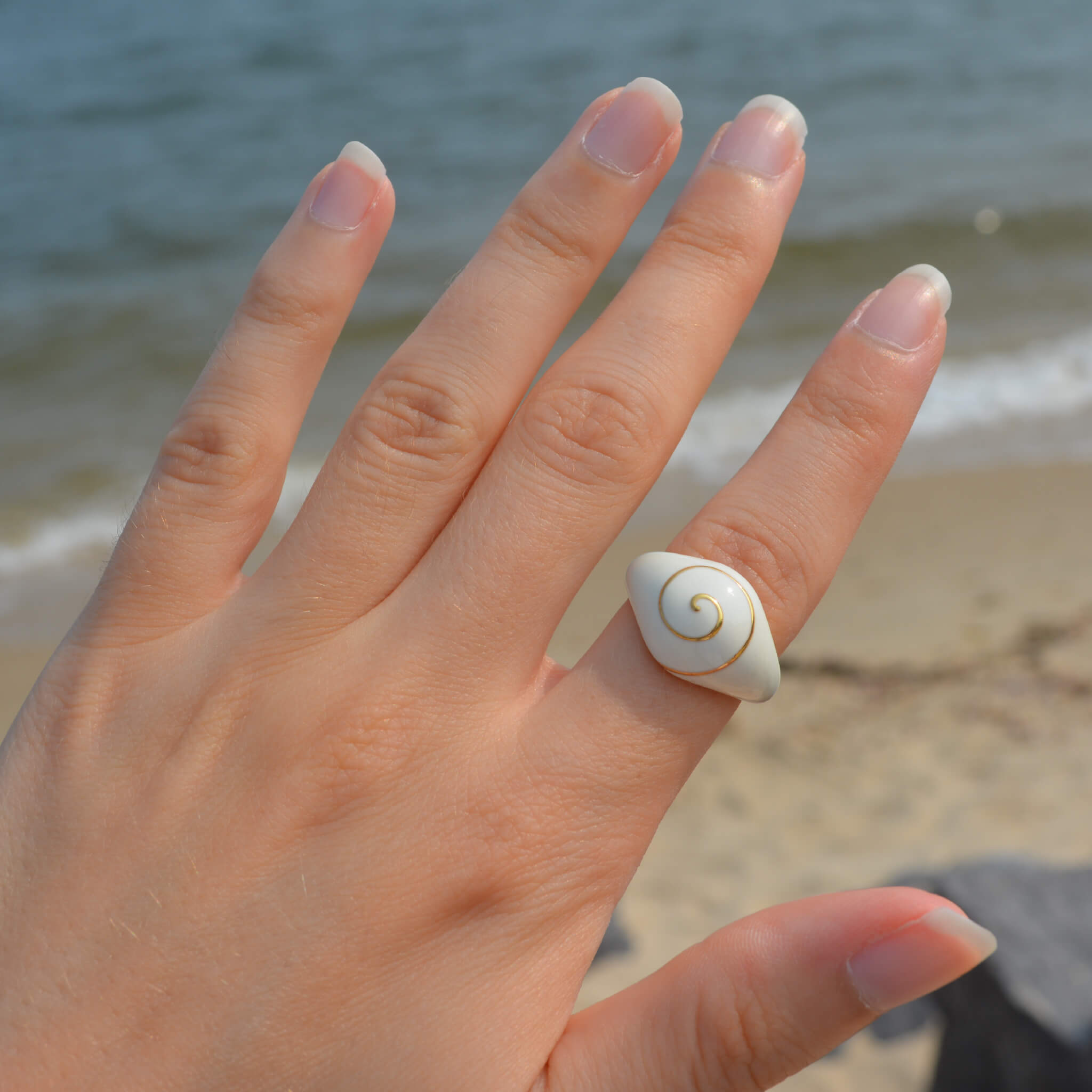 Spiral Seashell Dome Ring
