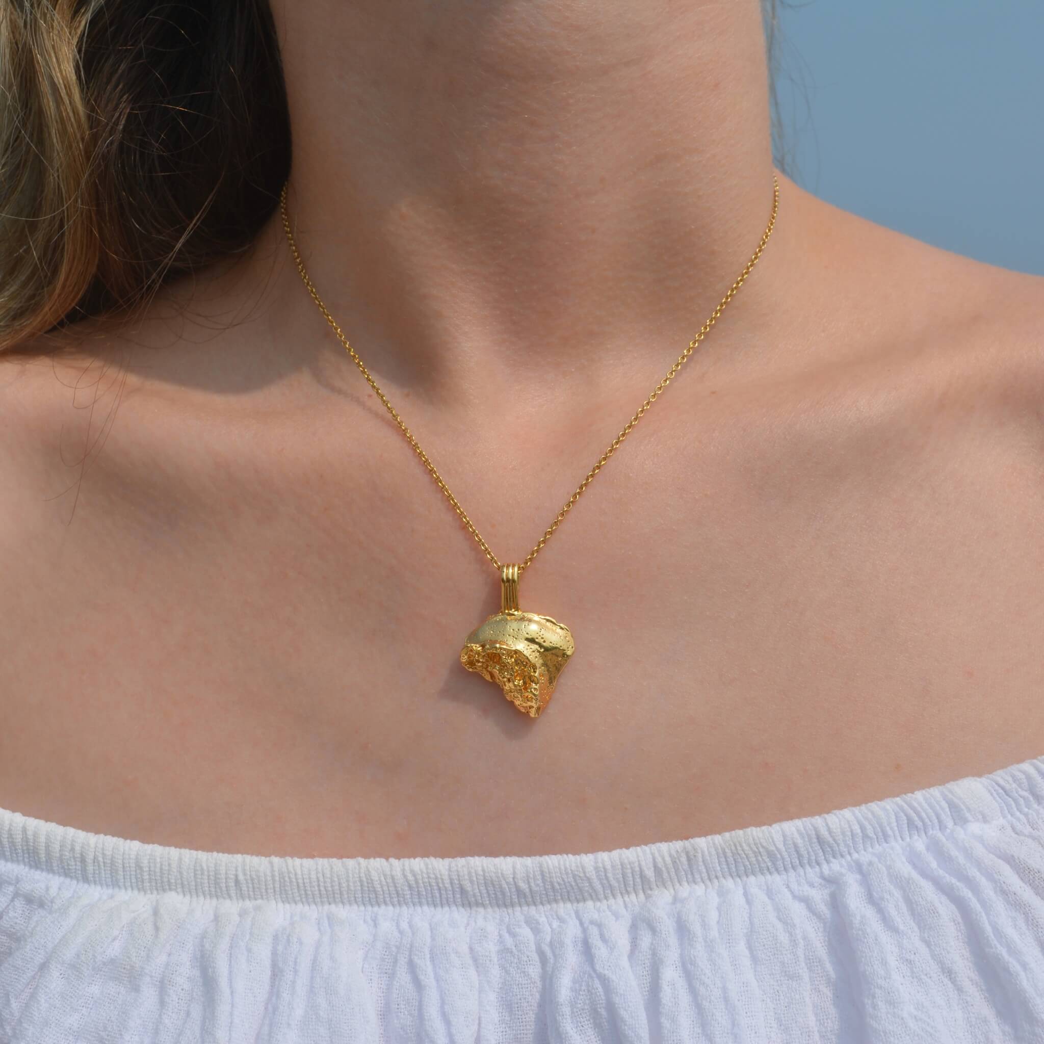 Erosion Pendant in 14k Gold Plated