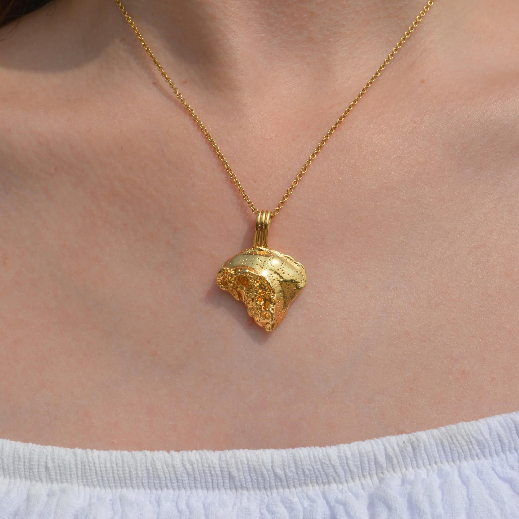 Erosion Pendant in 14k Gold Plated