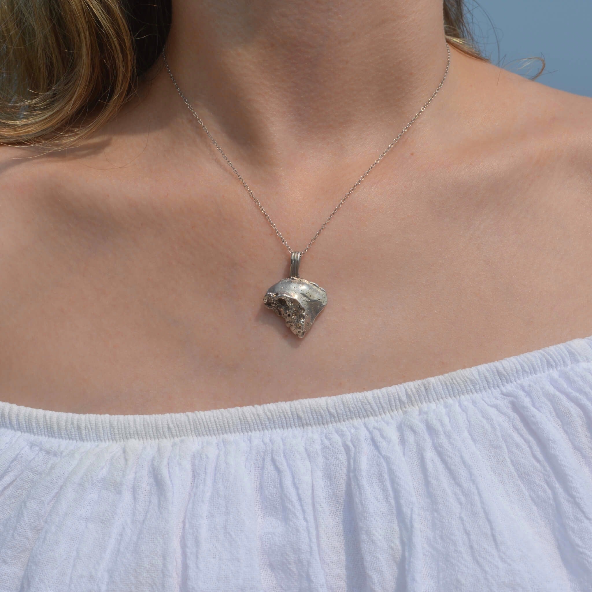 Erosion Pendant Sterling Silver