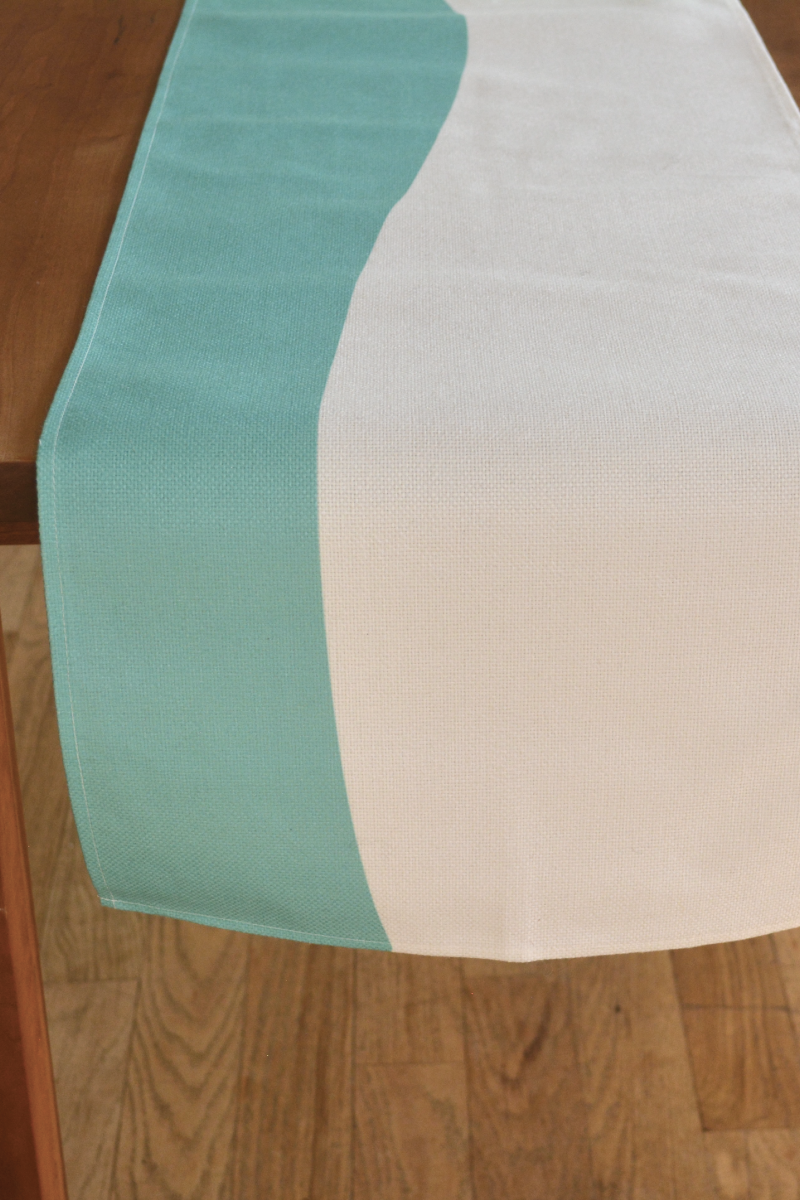 Wave Table Runner in Turquoise