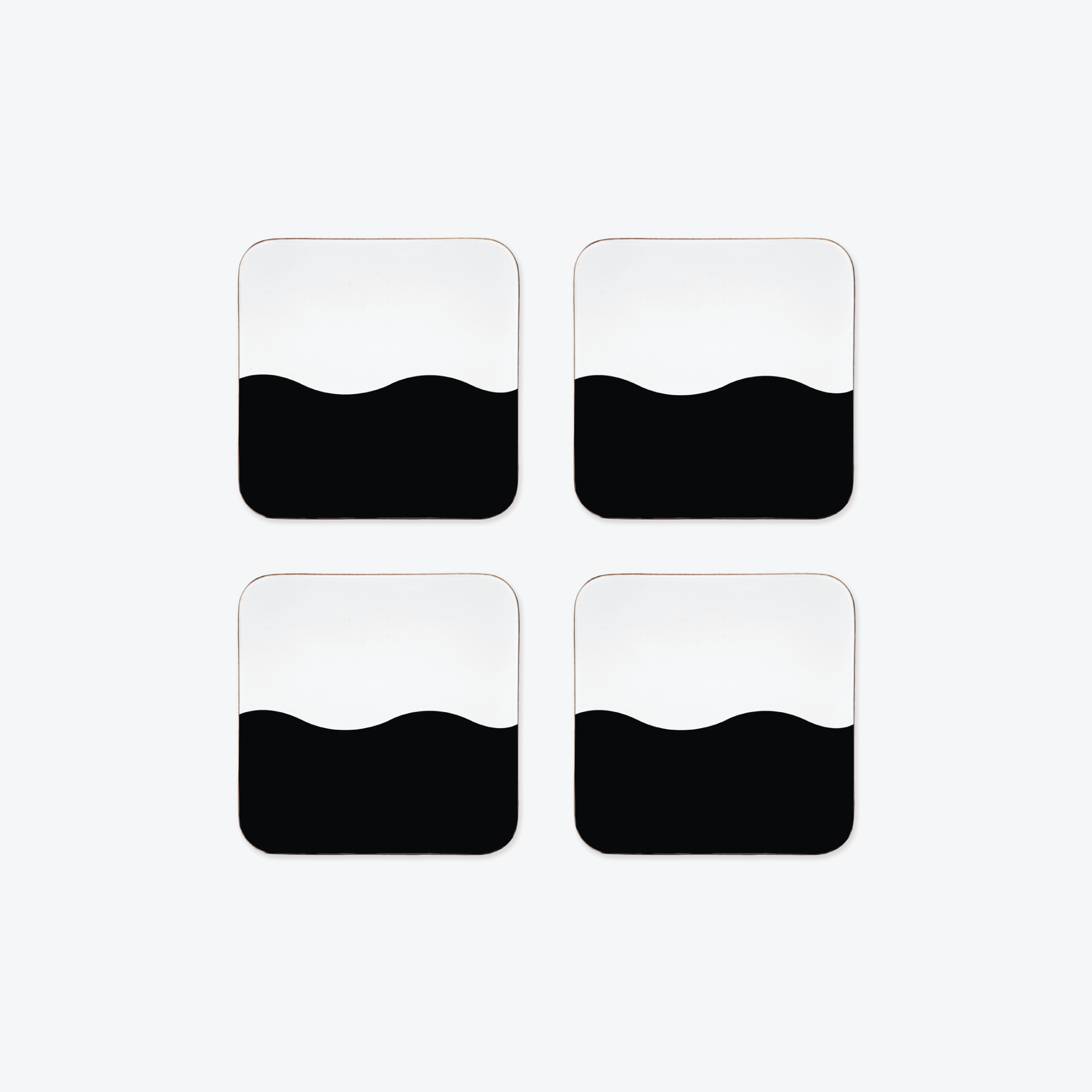 Wave Coaster Set in Black