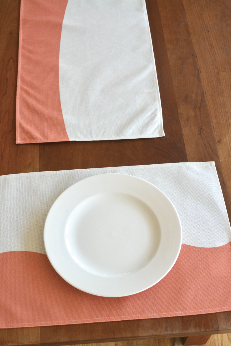 Wave Table Runner in Coral