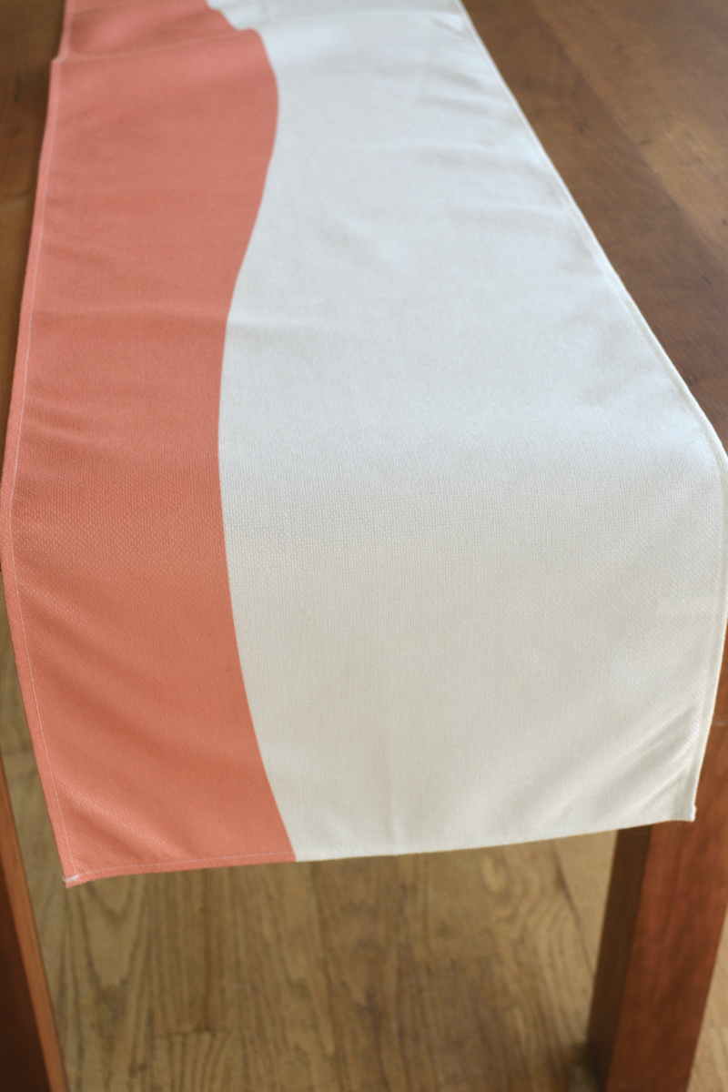 Wave Table Runner in Coral