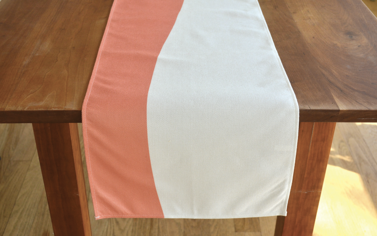 Wave Table Runner in Coral