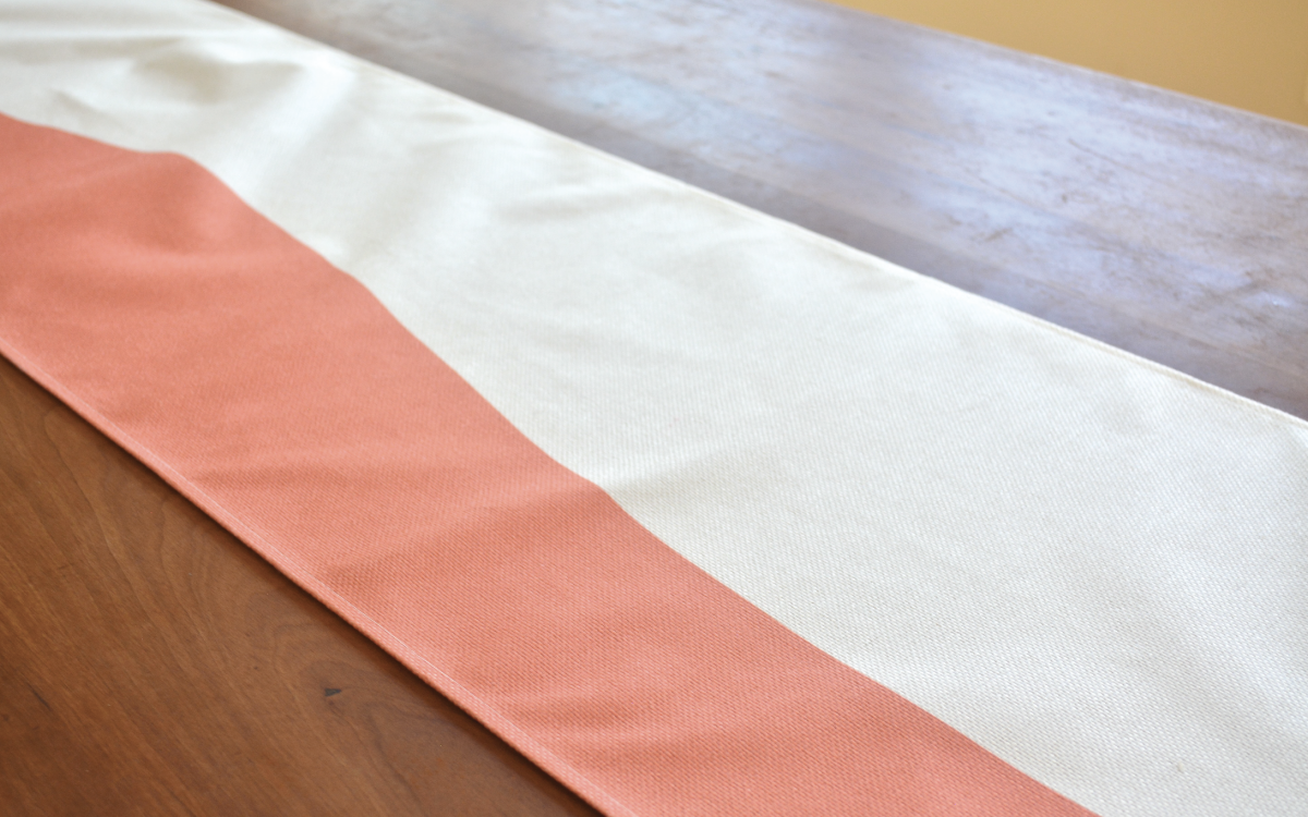 Wave Table Runner in Coral