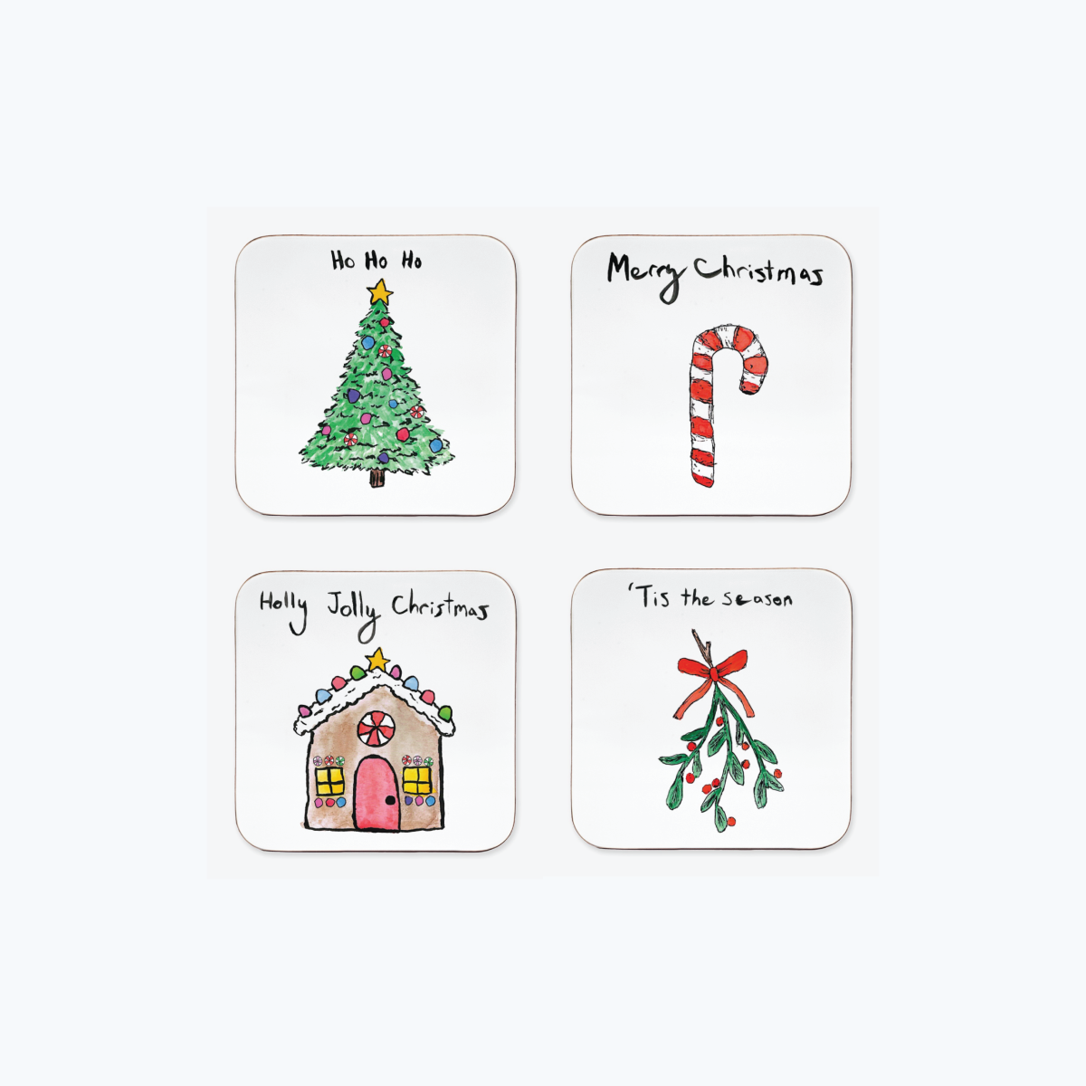 Deck the Halls Coaster Set