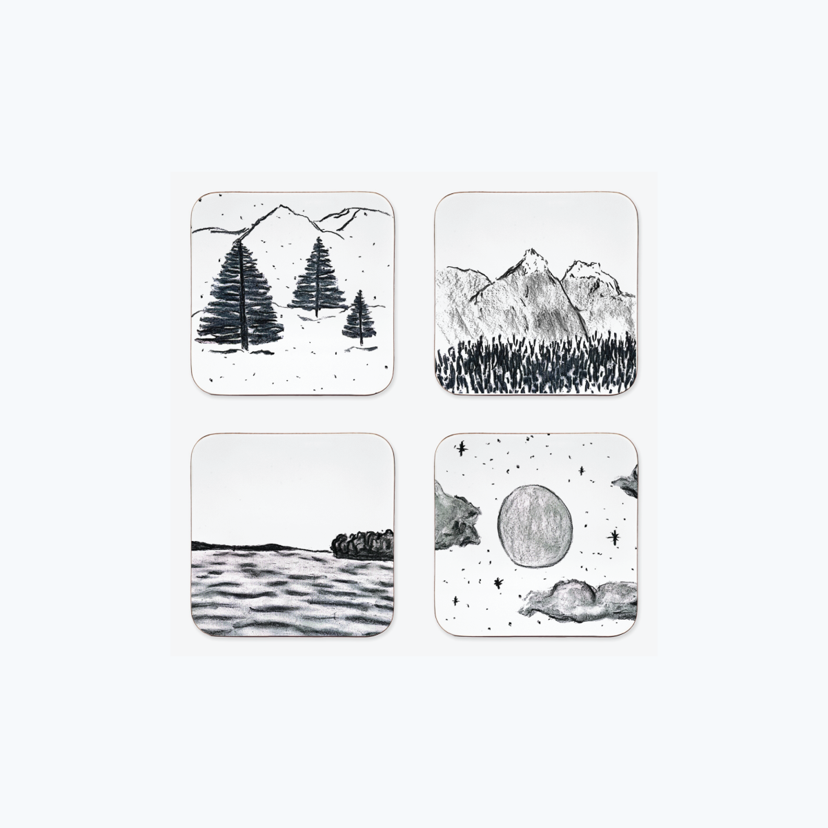 Mountain Time Coaster Set