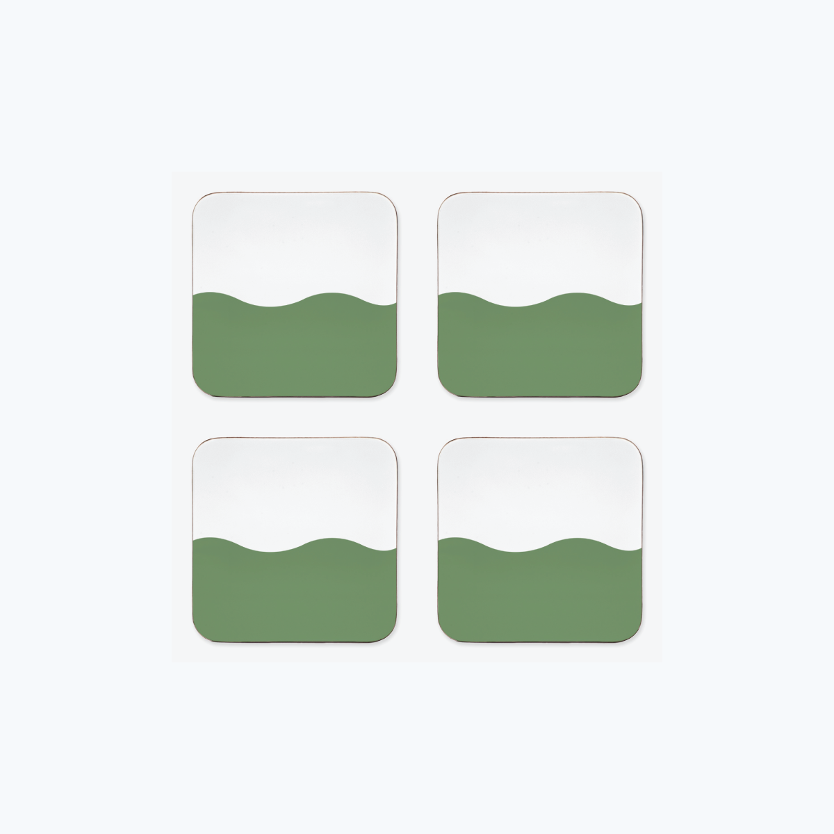 Wave Coaster Set in Sage