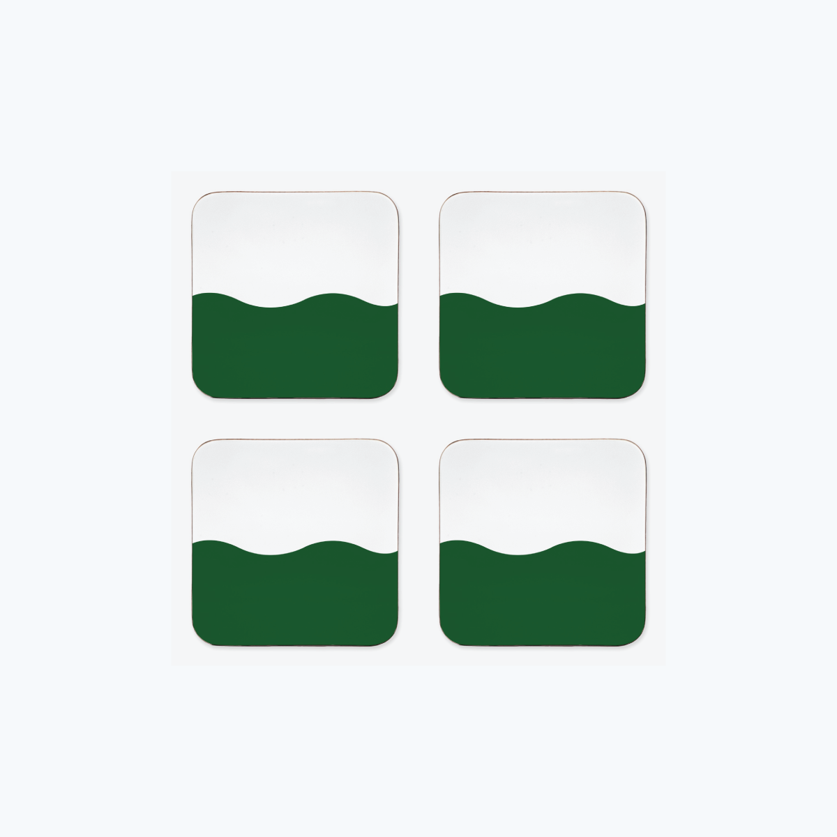 Wave Coaster Set in Pine