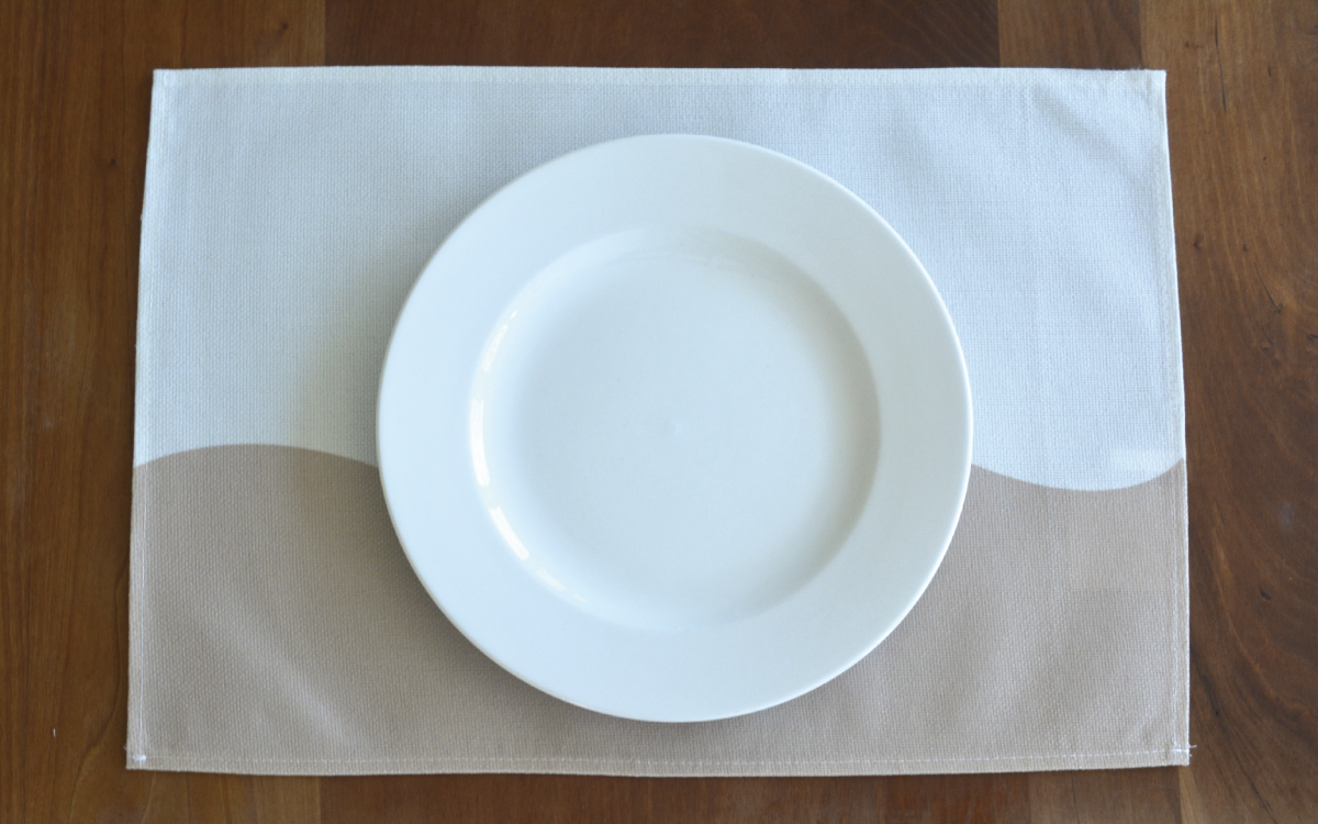 Wave Placemat in Tan