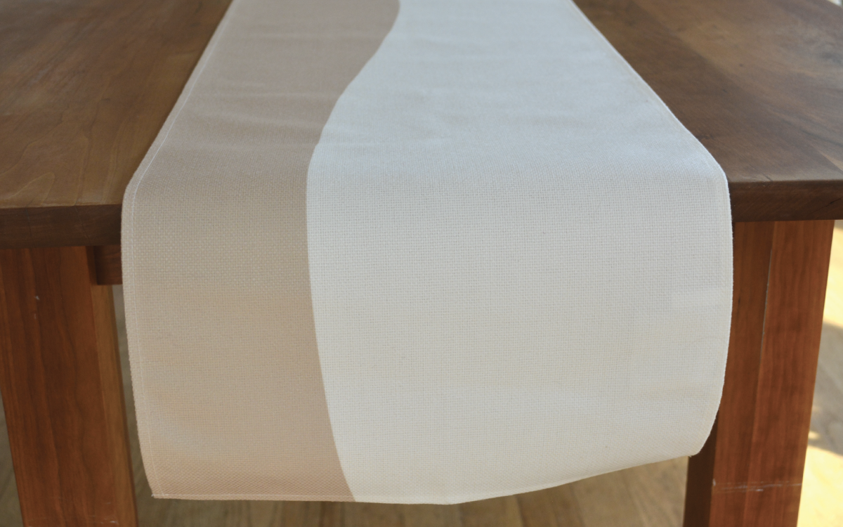 Wave Table Runner in Tan