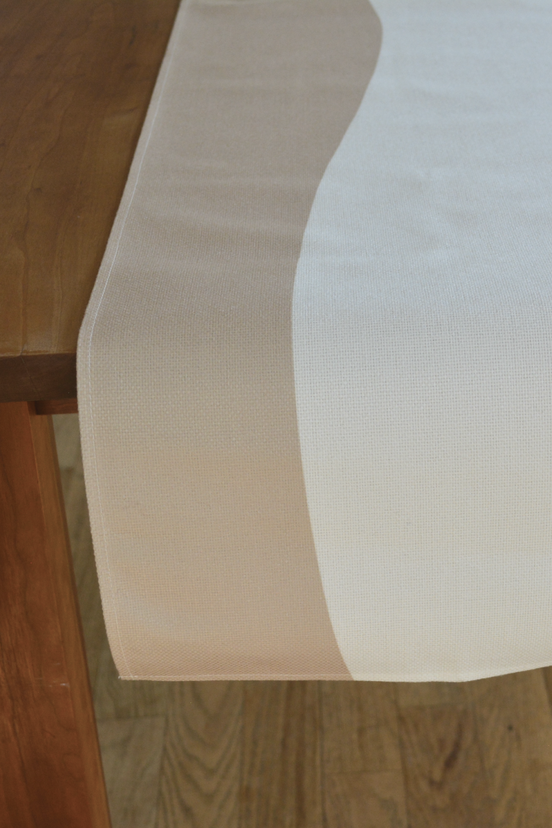 Wave Table Runner in Tan