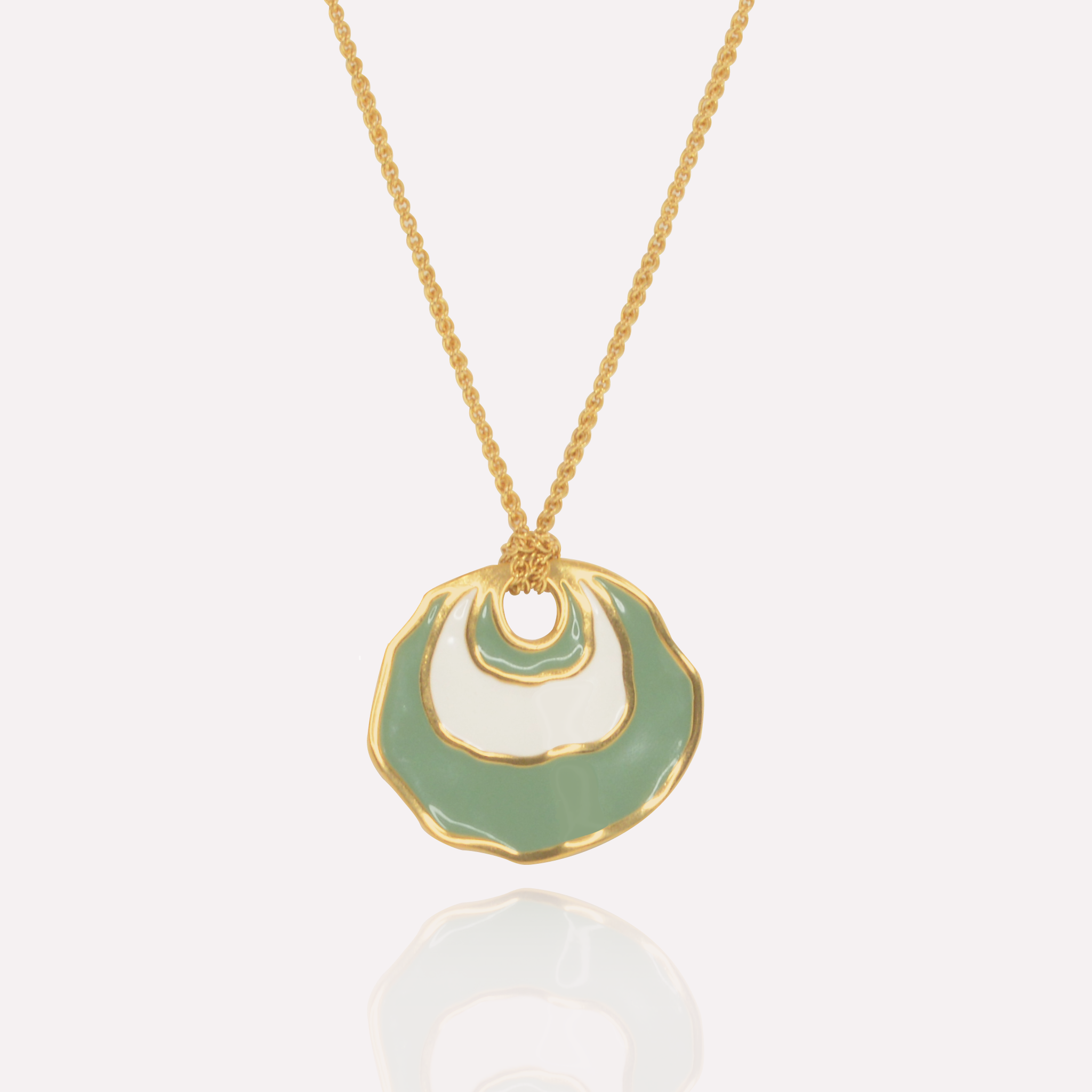 Jingle Necklace in Sea Foam Green