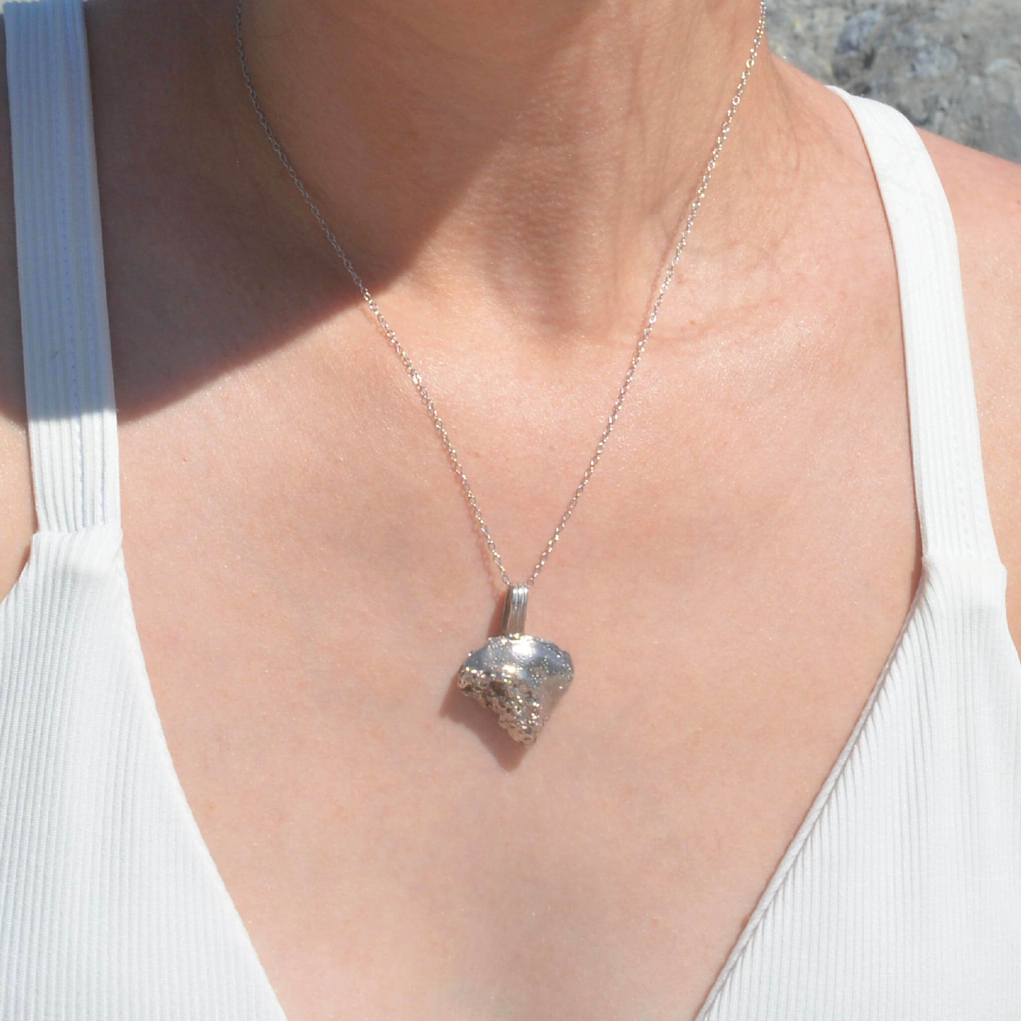 Erosion Pendant Sterling Silver
