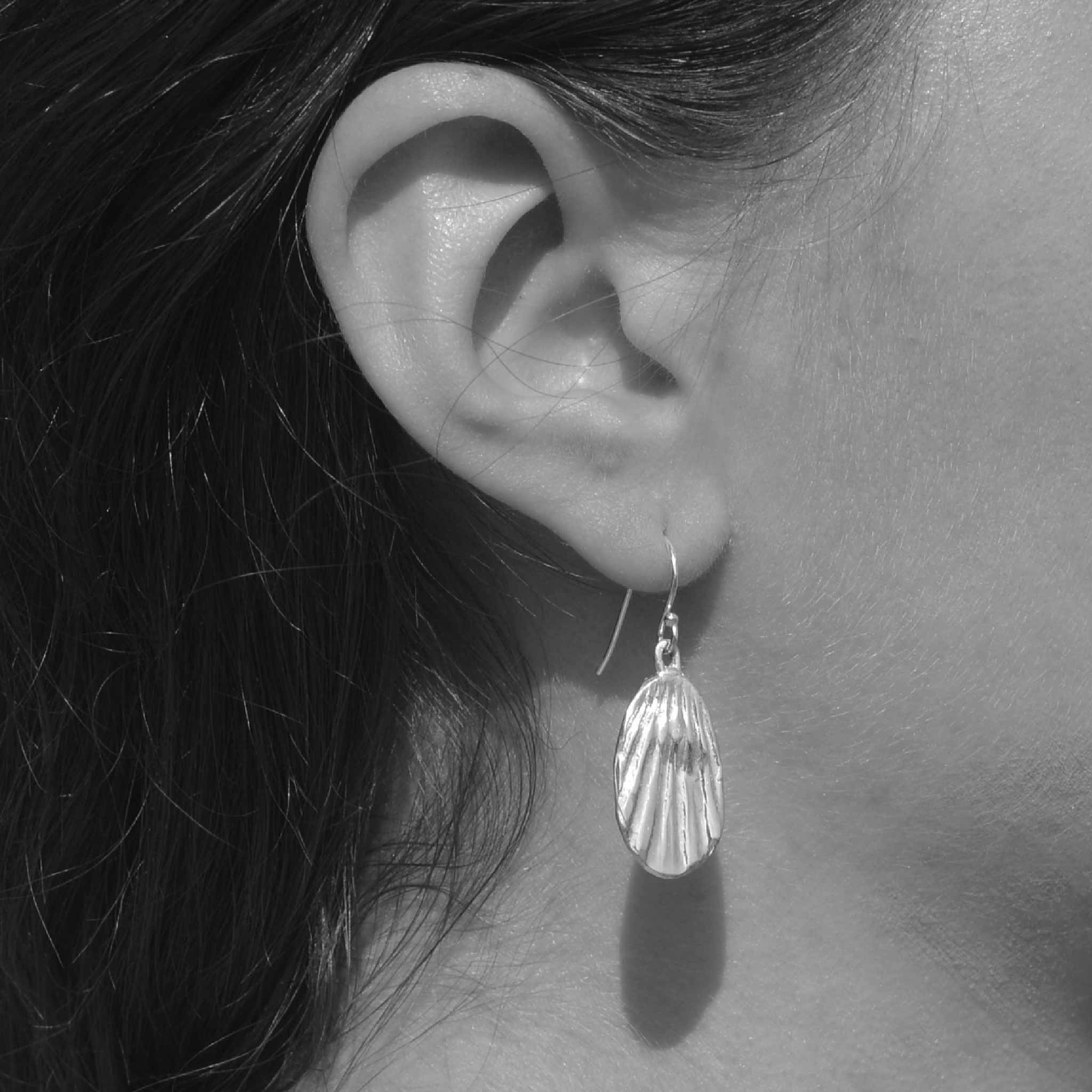 Scallop Earring Sterling Silver