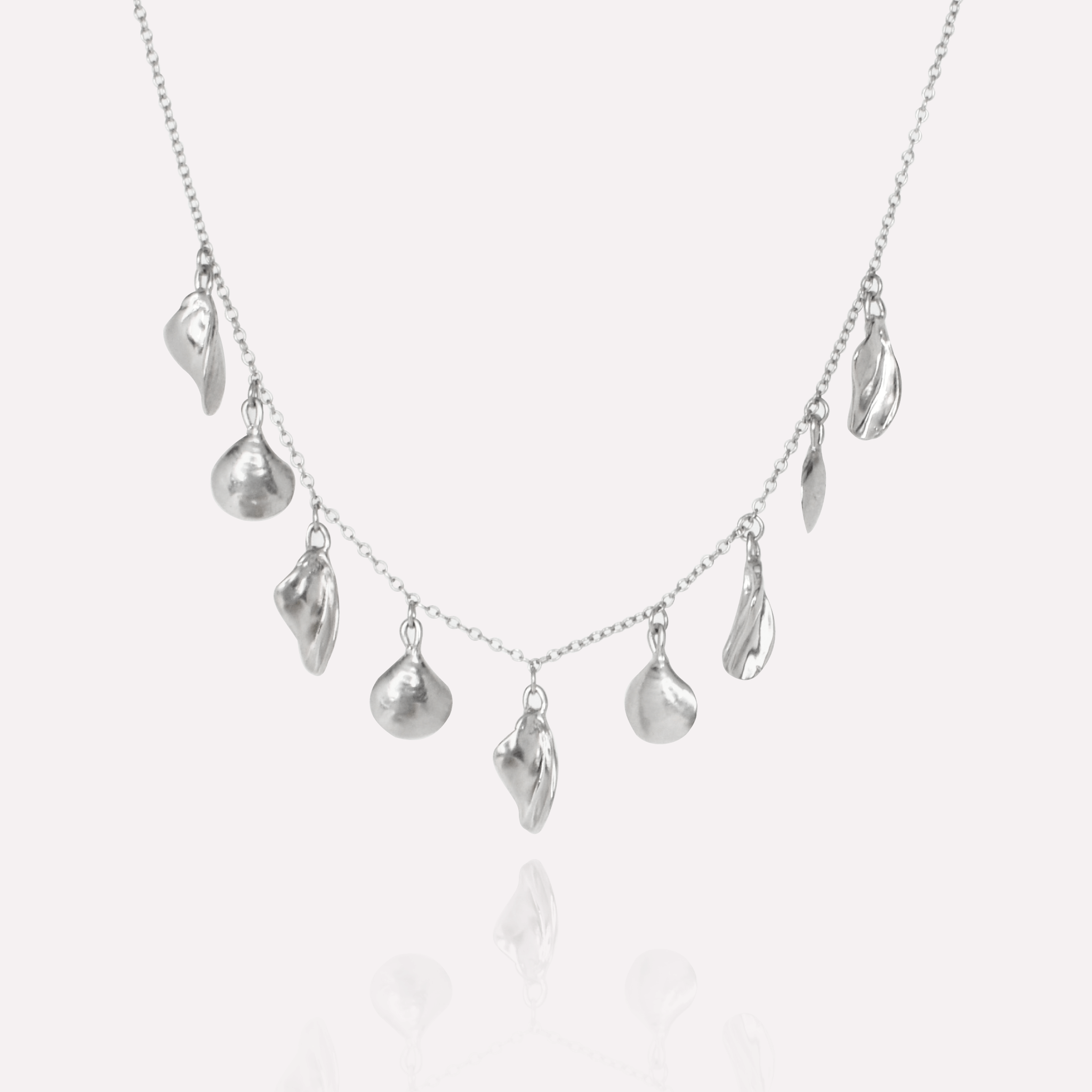 Seashell Statement Necklace Sterling Silver
