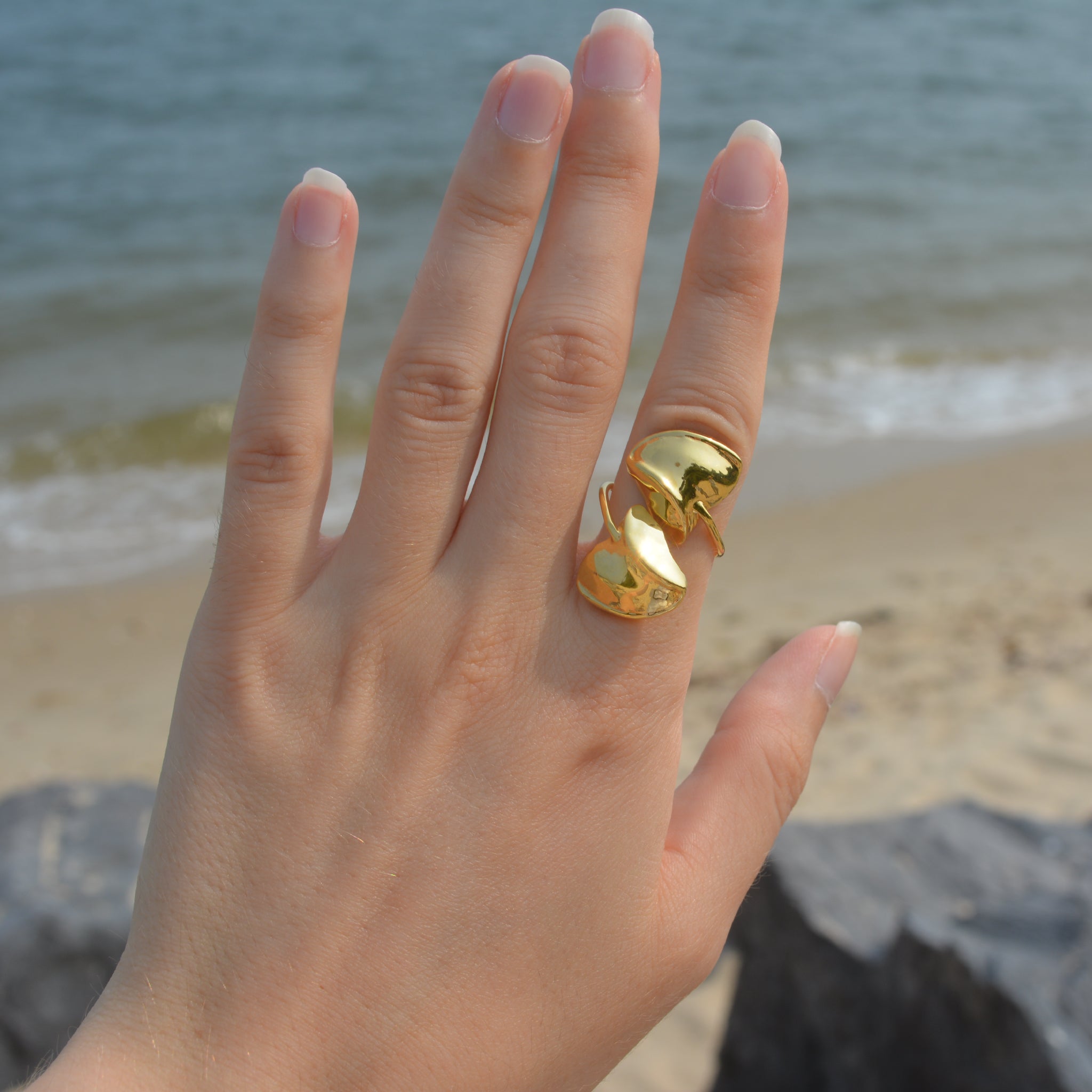 Fragment Ring 14k Gold Plated