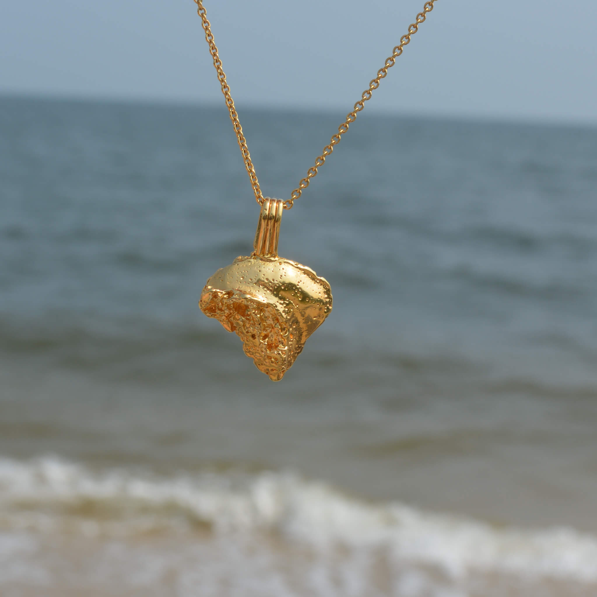 Erosion Pendant in 14k Gold Plated