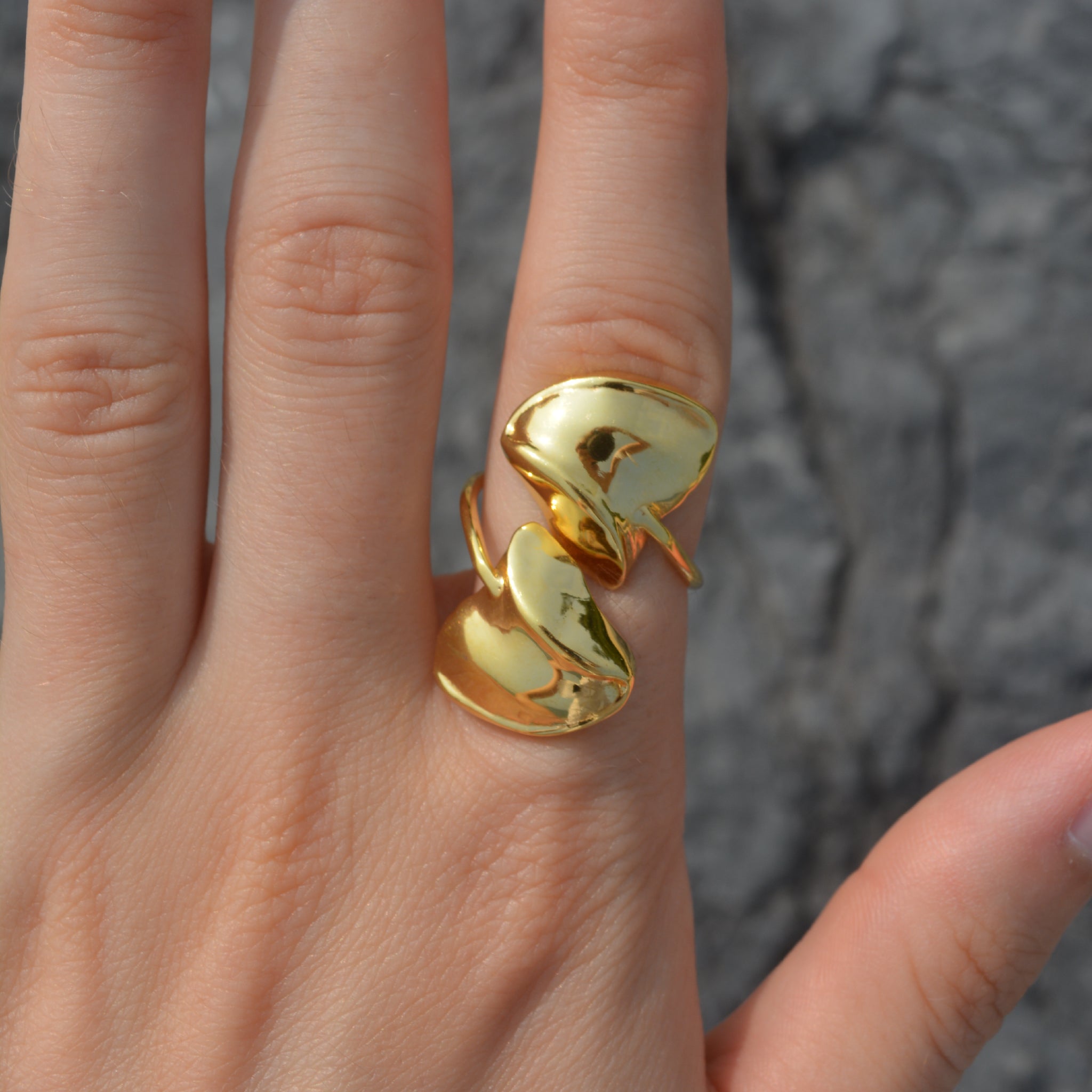 Fragment Ring 14k Gold Plated