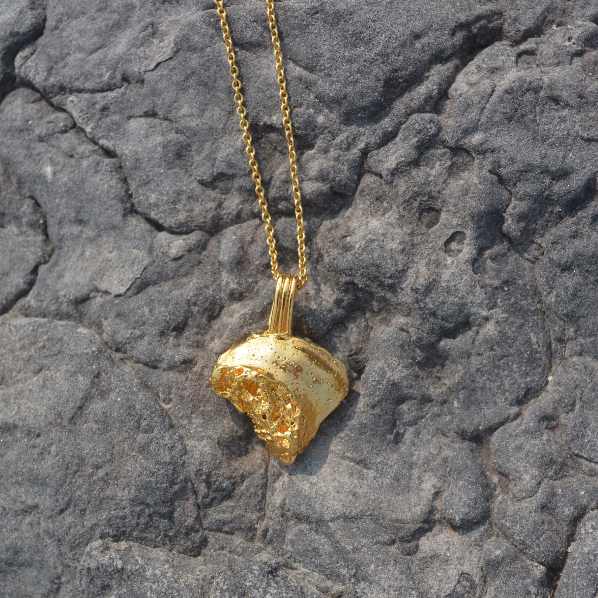 Erosion Pendant in 14k Gold Plated